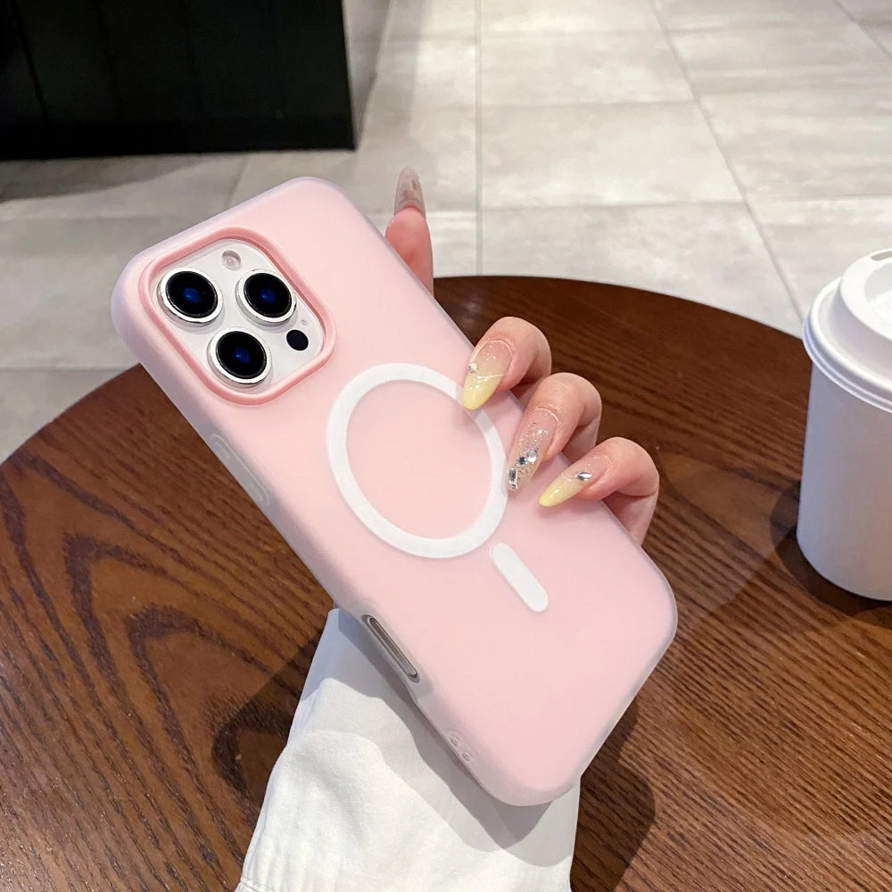 Funda Fluorescente de Silicona Para Iphone Compatible con MagSafe