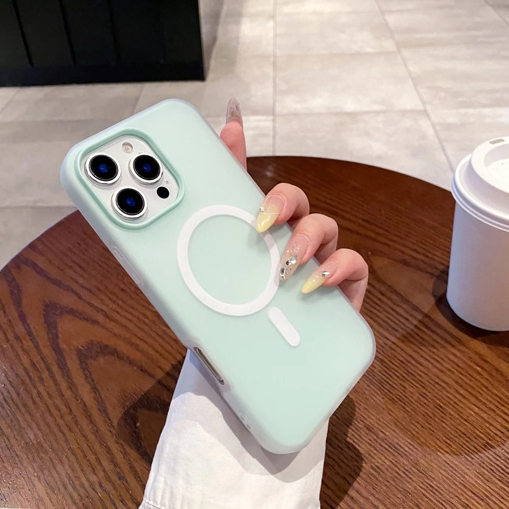 Funda Fluorescente de Silicona Para Iphone Compatible con MagSafe