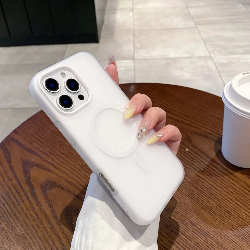 Funda Fluorescente de Silicona Para Iphone Compatible con MagSafe