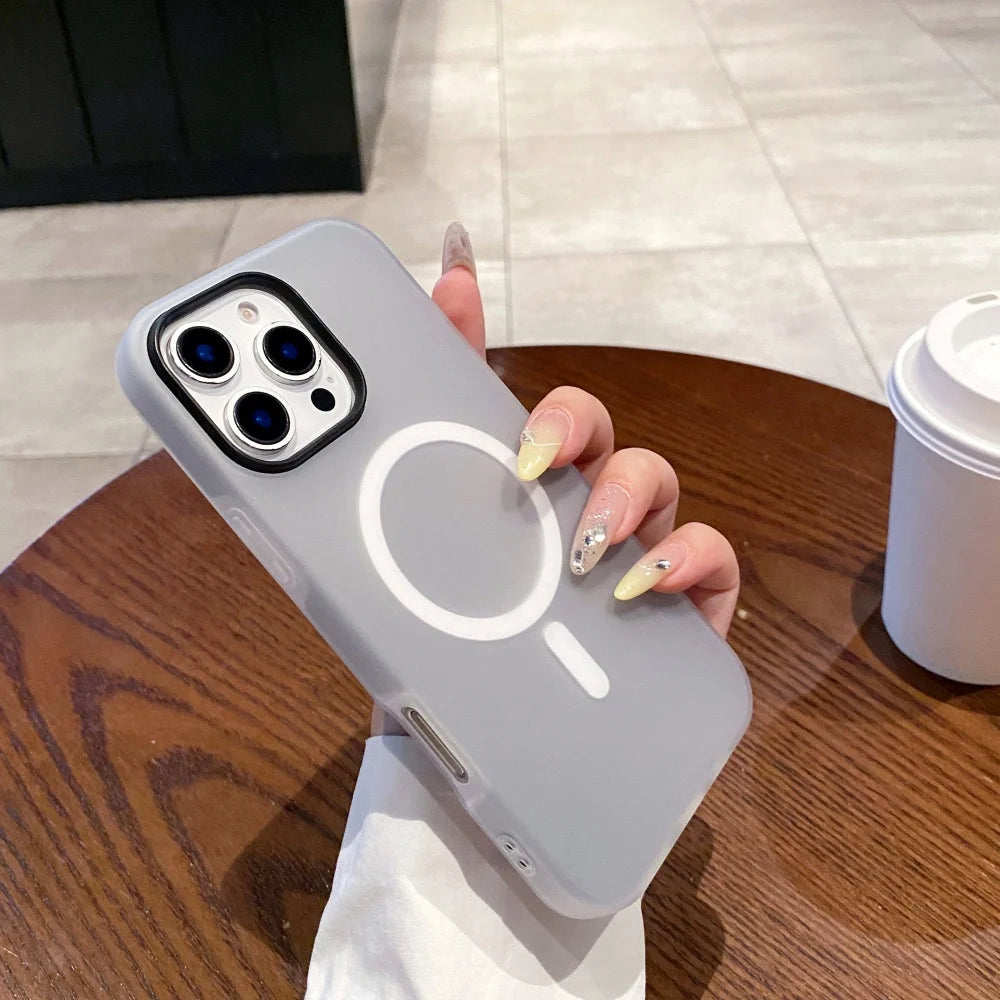 Funda Fluorescente de Silicona Para Iphone Compatible con MagSafe